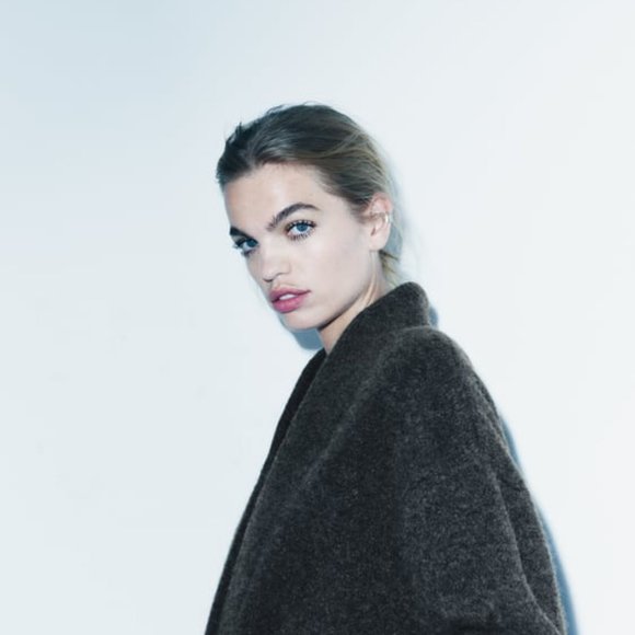 NWT ZARA BELTED CROPPED KNIT COAT S, M 5755 - Picture 4 of 11